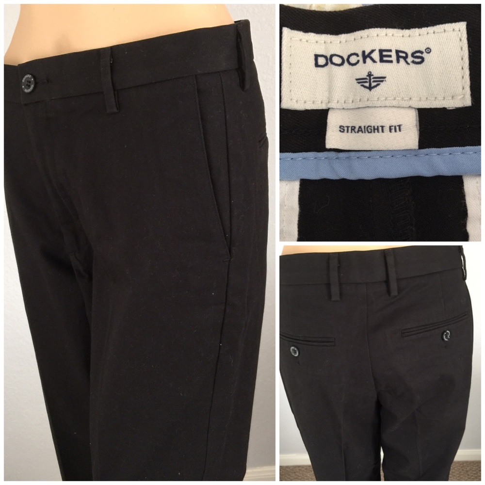 Dockers Straight Fit Black Pants